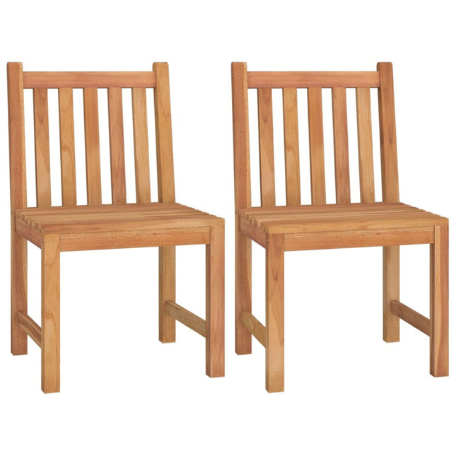 Table et 2 chaises de jardin en teck massif 110 cm