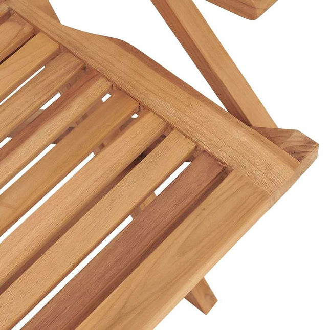 Table carréeee de jardin 85 cm et 4 chaises de jardin pliantes en teck massif
