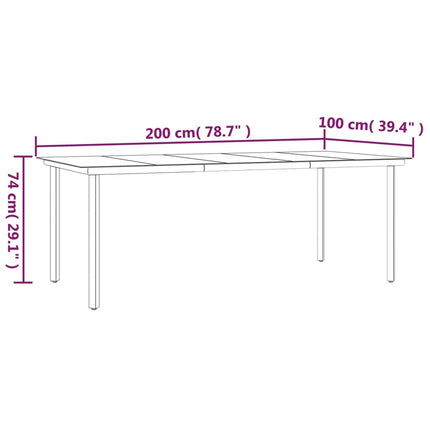 Table et chaises de jardin 8 places style rotin avec plateau en verre trempé
