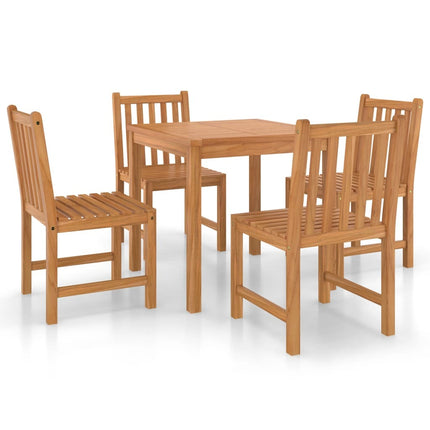 Table et chaises de jardin 4 places en teck massif 80 x 80 cm