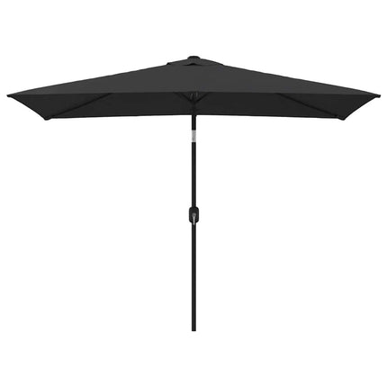 Parasol d'extérieur avec mât en métal 300 x 200 cm noire