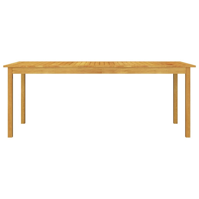 Table et 6 chaises de jardin en résine tressée marron et acacia massif