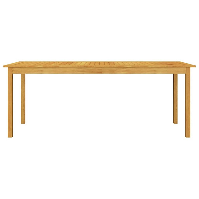 Table et 6 chaises de jardin en résine tressée noire et acacia massif