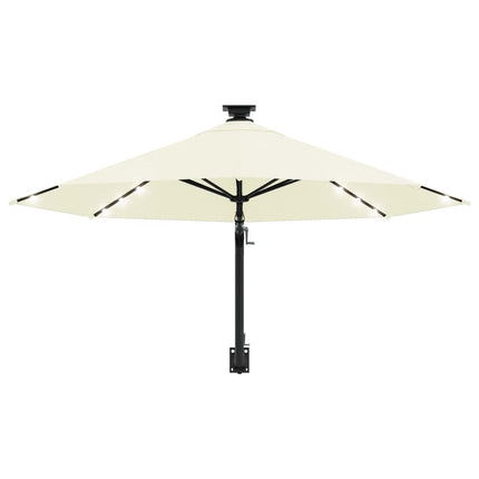 Parasol mural de jardin avec led 300 cm sable