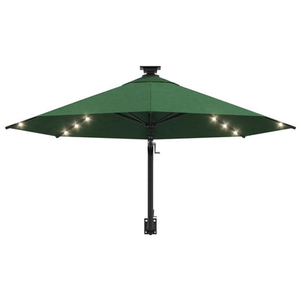 Parasol mural de jardin avec led 300 cm vert