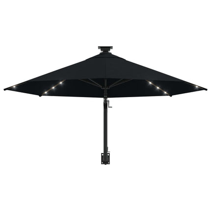 Parasol mural de jardin avec led 300 cm anthracite