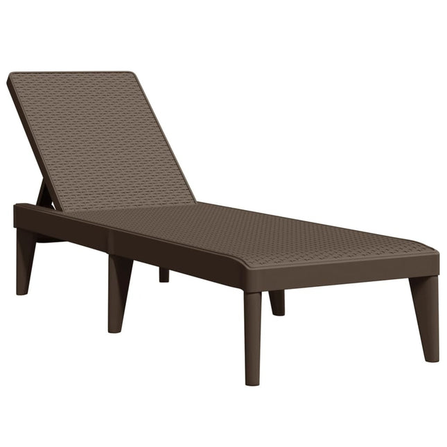 Bain de soleil marron en polypropylène effet rotin