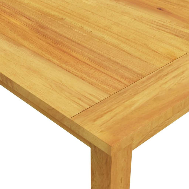 Table et 6 chaises de jardin en résine tressée noire et acacia massif