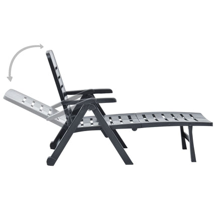 Bain de soleil pliant anthracite en plastique