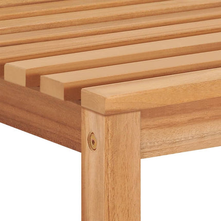 Table et 2 chaises de jardin en teck massif 110 cm