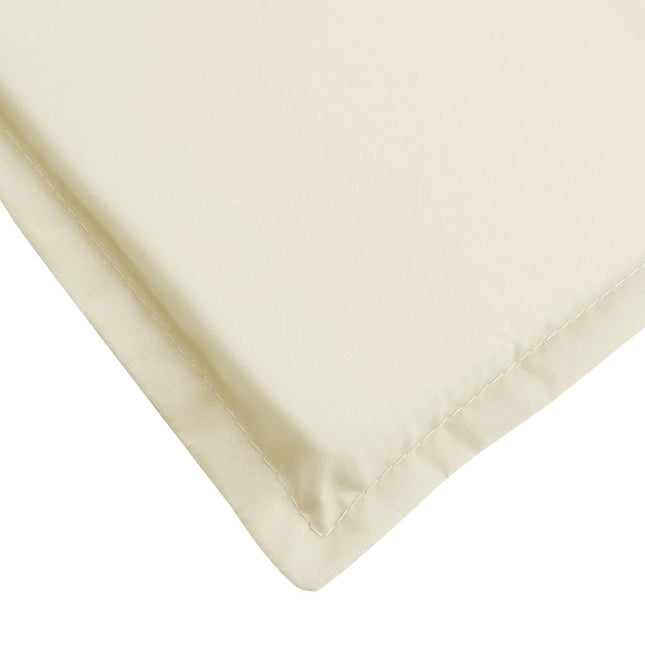 Coussin de chaise longue crème 200 x 50 x 3 cm tissu oxford