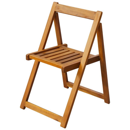 Table de jardin ovale pliante en bois d'acacia massif avec 4 chaises pliantes