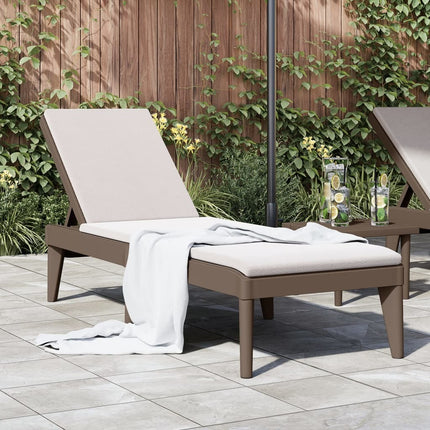 Bain de soleil marron en polypropylène effet rotin