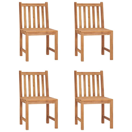 Table et chaises de jardin 4 places en teck massif 80 x 80 cm