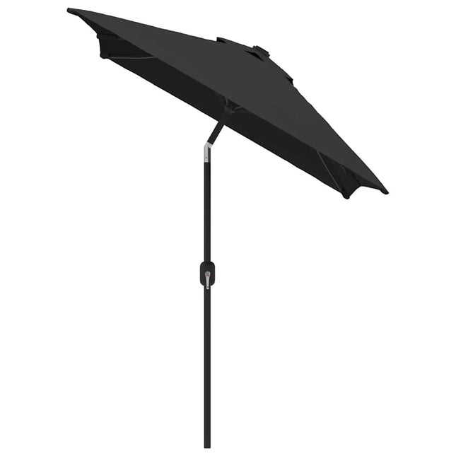 Parasol d'extérieur avec mât en métal 300 x 200 cm noire