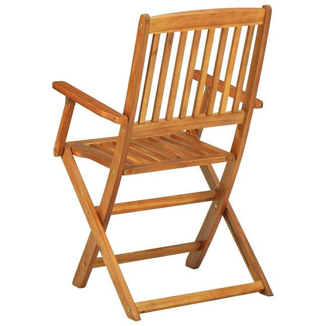 Table et chaises de jardin pliantes 10 places en bois d'acacia massif
