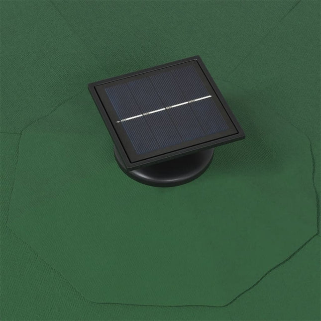 Parasol mural de jardin avec led 300 cm vert