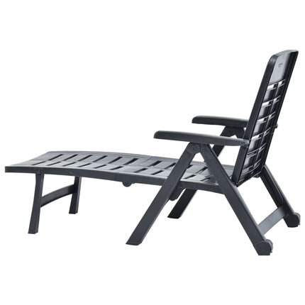 Bain de soleil pliant anthracite en plastique