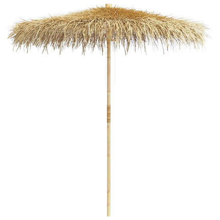 Parasol en bambou avec toit en feuille de bananier 210 cm