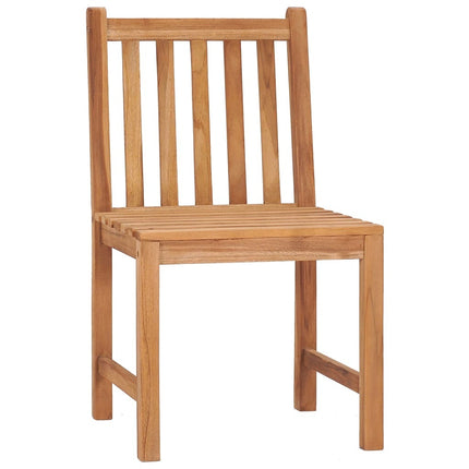 Table et chaises de jardin 4 places en teck massif 80 x 80 cm
