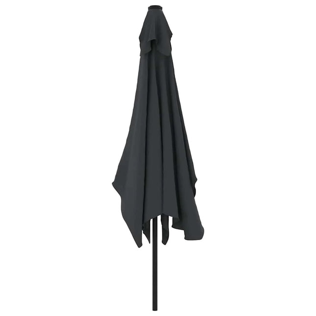 Parasol d'extérieur avec mât en métal 300 x 200 cm noire