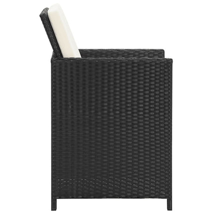 Chaises de jardin lot de 4 résine tressée noire