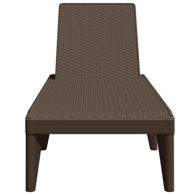 Bain de soleil marron en polypropylène effet rotin