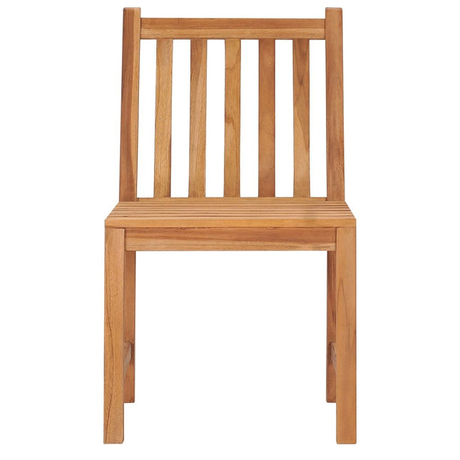 Table et chaises de jardin 4 places en teck massif 80 x 80 cm