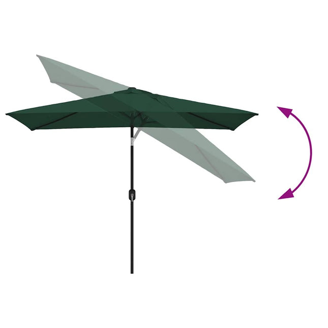 Parasol 200 x 300 cm vert rectangulaire