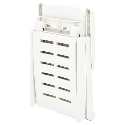 Bain de soleil pliant blanc en plastique