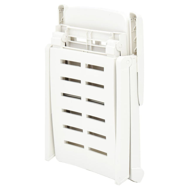 Bain de soleil pliant blanc en plastique