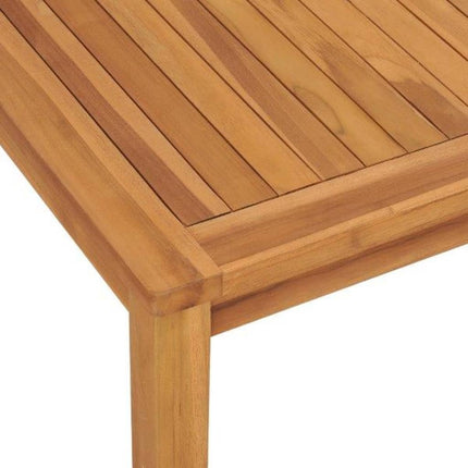 Table et 2 chaises de jardin en teck massif 110 cm