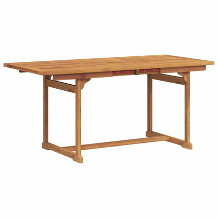Table extensible et 4 fauteuils inclinables de jardin en acacia massif et textilène taupe 120-170 cm