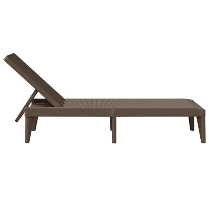 Bain de soleil marron en polypropylène effet rotin