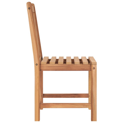 Table et chaises de jardin 4 places en teck massif 80 x 80 cm