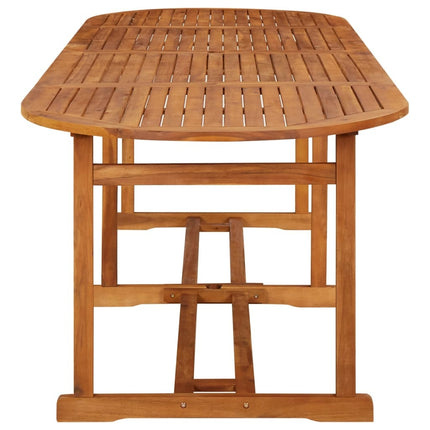 Table et chaises de jardin pliantes 12 places en bois d'acacia massif