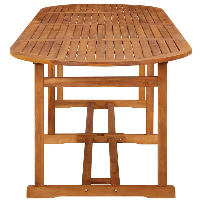 Table et chaises de jardin pliantes 12 places en bois d'acacia massif