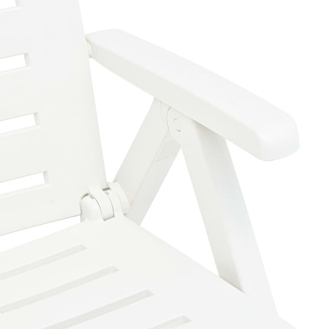 Bain de soleil pliant blanc en plastique
