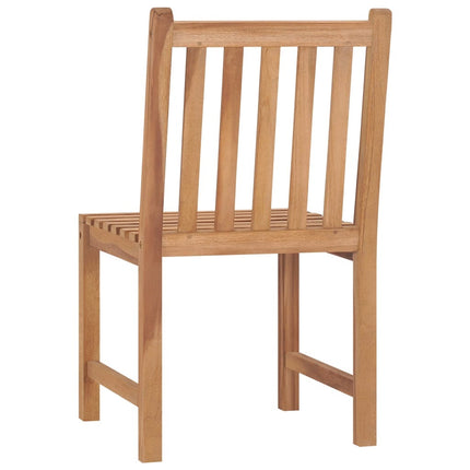Table et chaises de jardin 4 places en teck massif 80 x 80 cm
