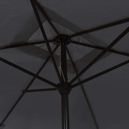 Parasol d'extérieur avec mât en métal 300 x 200 cm noire
