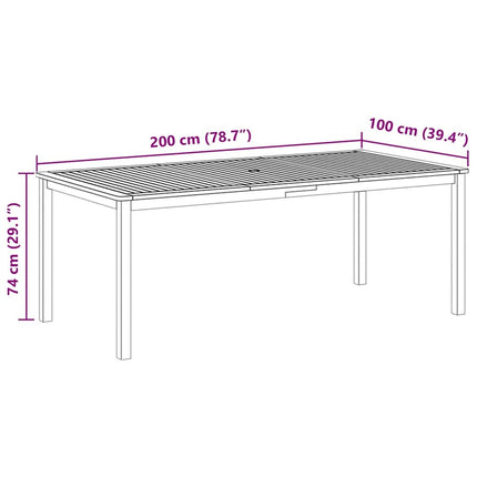 Table et 6 chaises de jardin en résine tressée marron et acacia massif