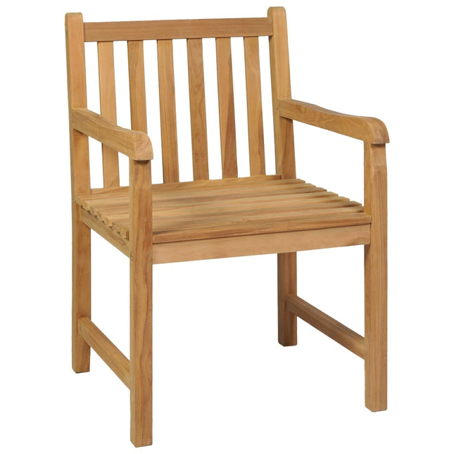 Table et 2 fauteuils de jardin en teck massif 80 x 80 cm