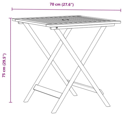 Table carrée et 2 chaises de jardin pliantes en résine tressée noire et bois d'acacia massif