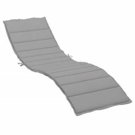 Coussin de chaise longue gris 200 x 50 x 3 cm tissu oxford
