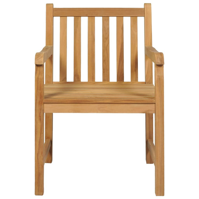 Table et 2 fauteuils de jardin en teck massif 80 x 80 cm