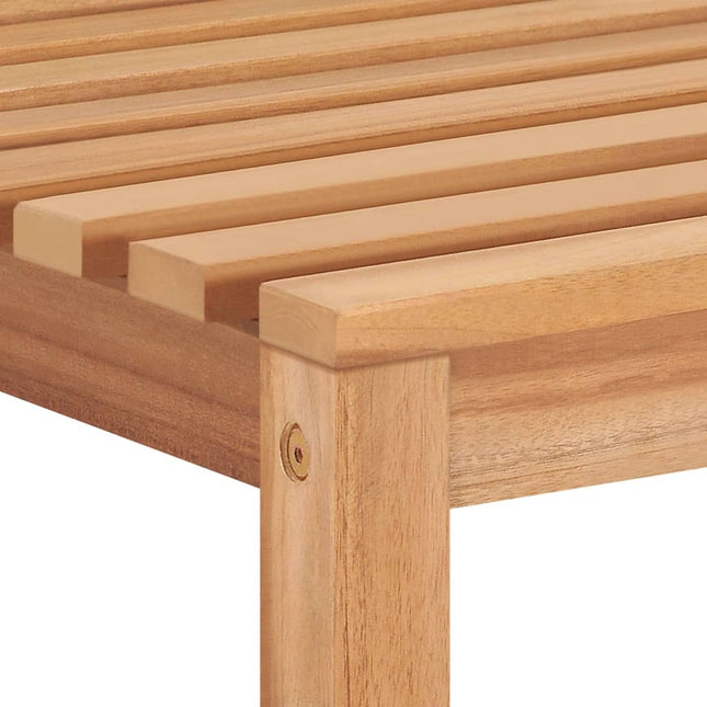 Table et chaises de jardin 4 places en teck massif 80 x 80 cm
