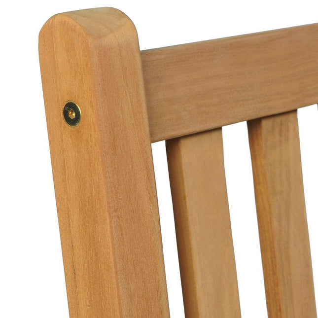Table et 2 fauteuils de jardin en teck massif 80 x 80 cm
