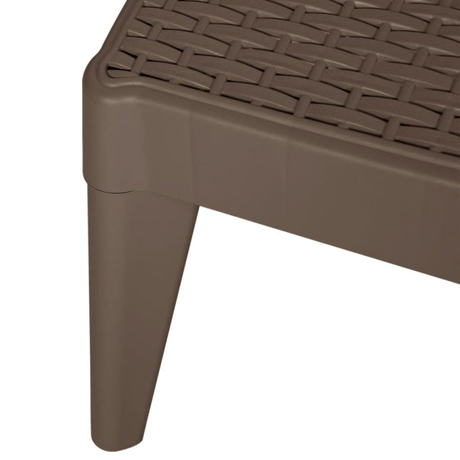 Bain de soleil marron en polypropylène effet rotin