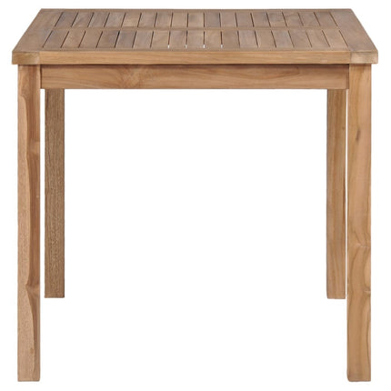 Table et chaises de jardin 4 places en teck massif 80 x 80 cm