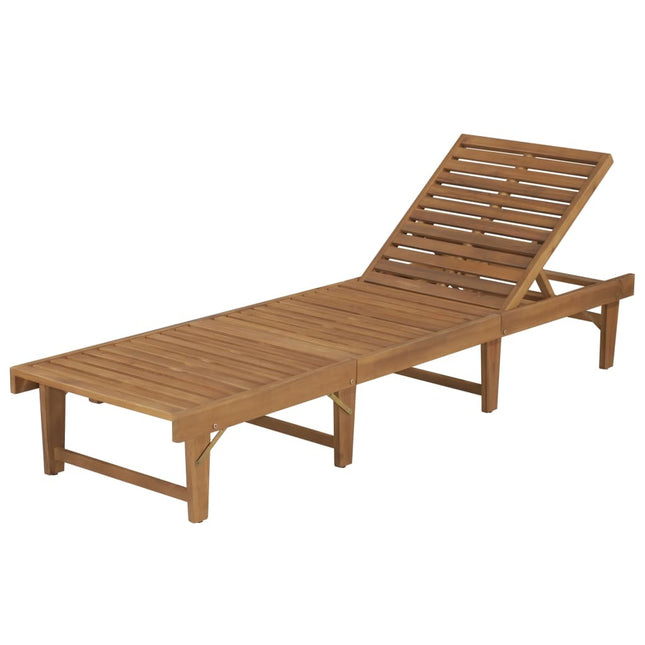 Chaise longue pliable en acacia massif
